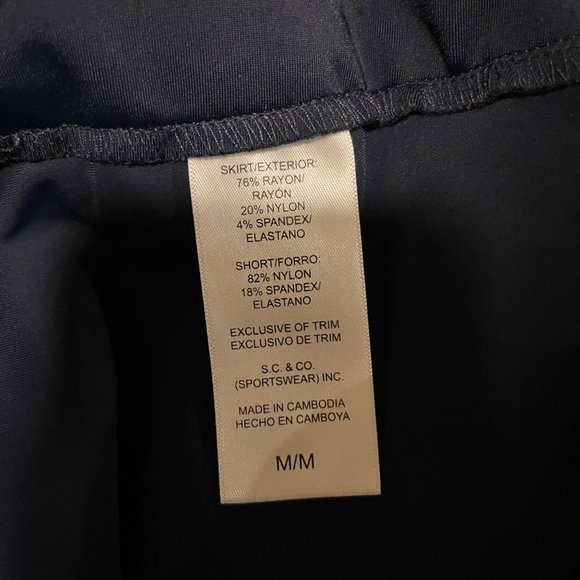 SC & Co Skort Pull-on Womens Medium Blue Floral Pockets Stretch Tummy Control - Picture 14 of 14